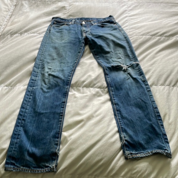 Levi’s 513 Men’s Slim Straight Medium Wash Jeans, Size 33x32 - Picture 5 of 15